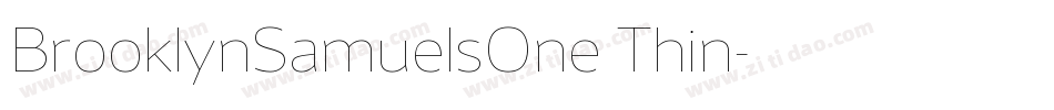 BrooklynSamuelsOne Thin字体转换